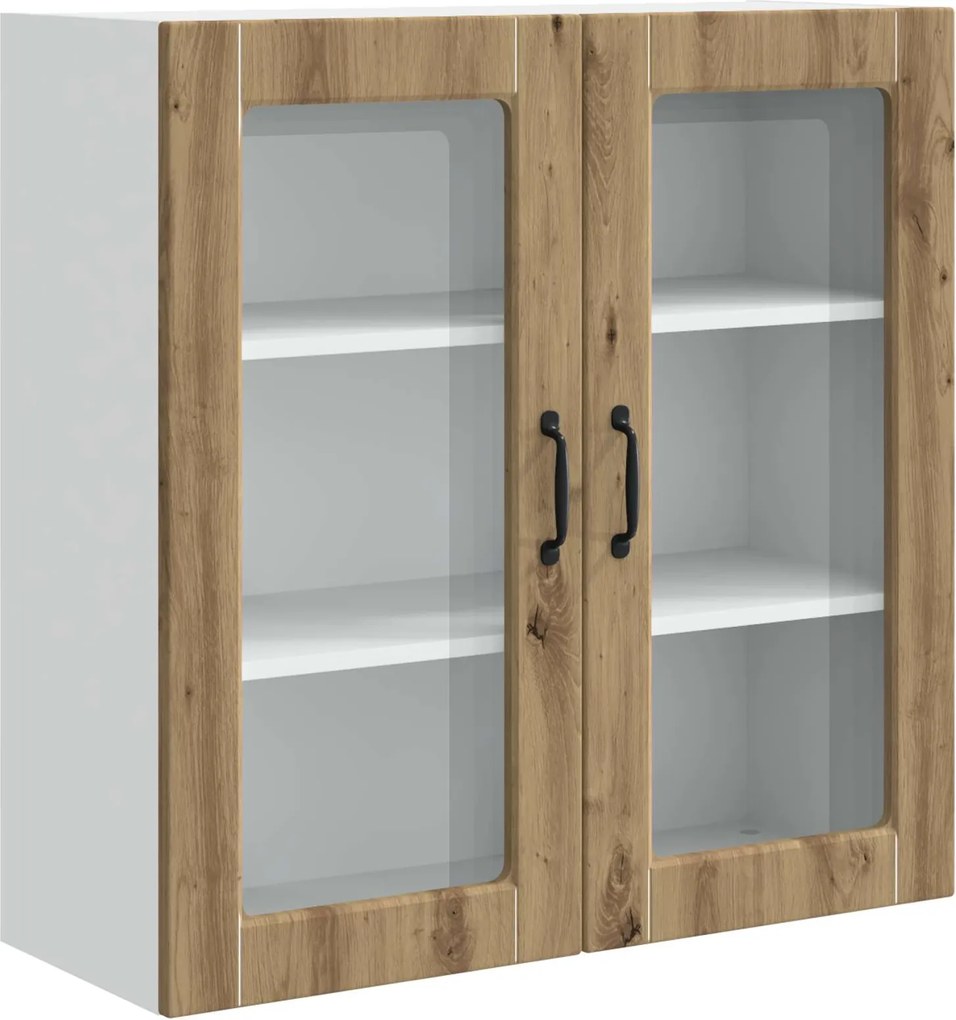 vidaXL Konyhaszekrény polcokkal Artisan tölgy 80 x 31 x 80 cm Faanyag