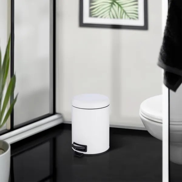 WENKO 24678100 - LEMAN kosár 21x24 cm fehér/fekete