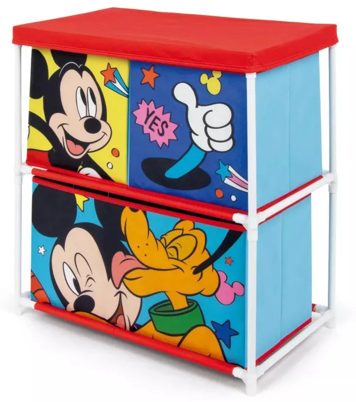 Disney Mickey, Pluto játéktároló állvány 3 rekeszes 53x30x60 cm