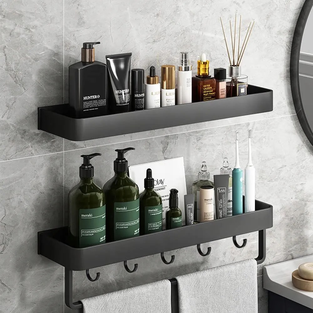 2x Függő Fürdőszobai Polc fúrás nélkül 40cm