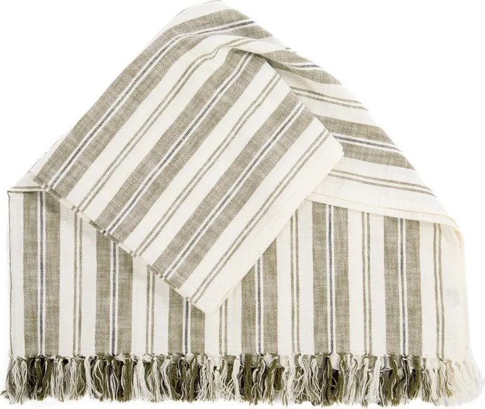 Zöld pamut takaró 150x200 cm Indira – Tiseco Home Studio