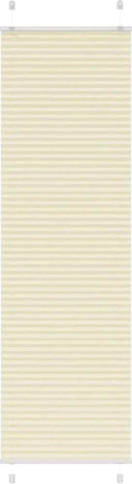 vidaXL pliszírozott redőny krém 65x200 cm szövetszélesség 64,4 cm