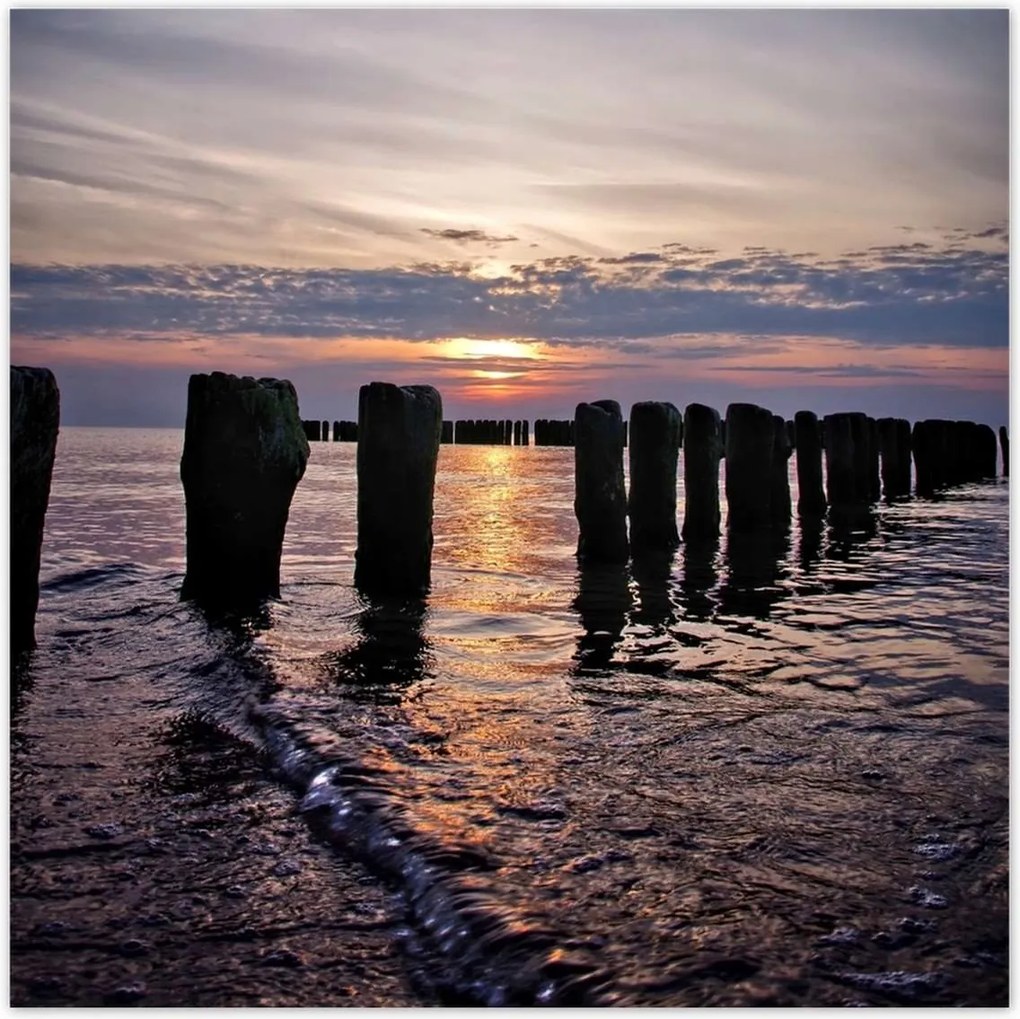 Poszterek 100x100 Hullámtörők a Balti-tengeren