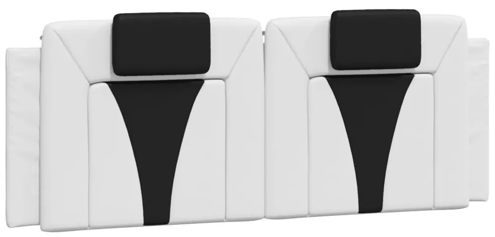 fehér és fekete ágykeret Viana LED-ekkel matrac nélkül 140 x 190 cm