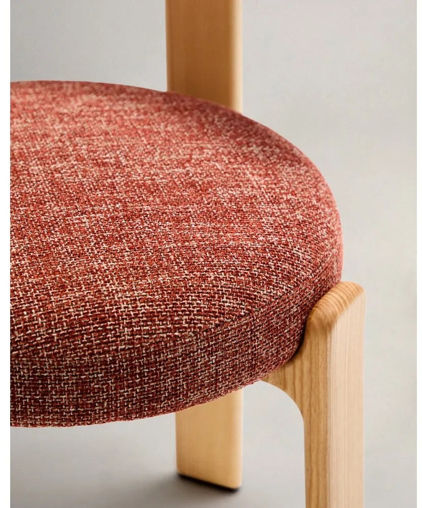 Natúr színű-terrakotta színű kőrisfa étkezőszék Granite – Kave Home