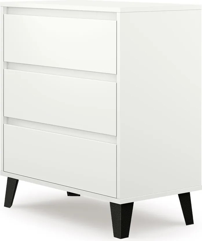 3S Scandi komód, fehér