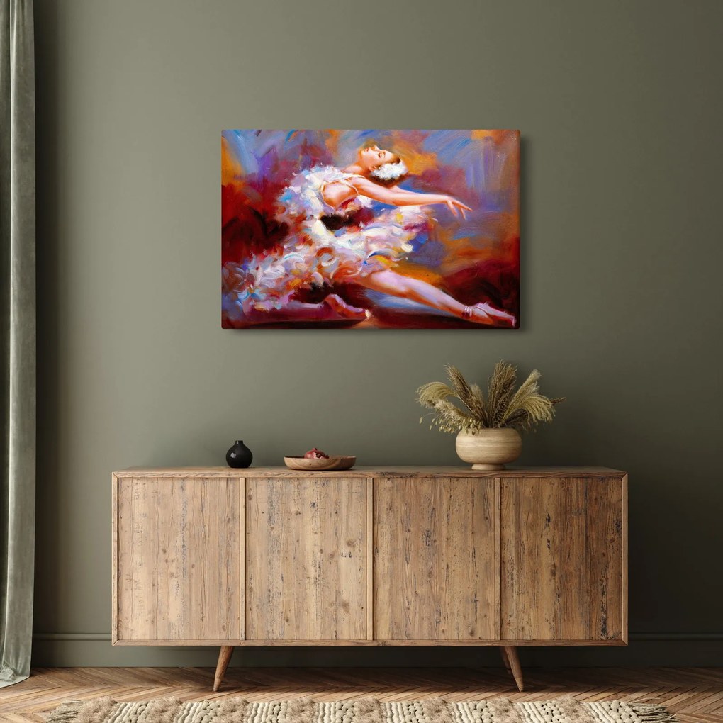 Kép - Balerina, festmény (90x60 cm)