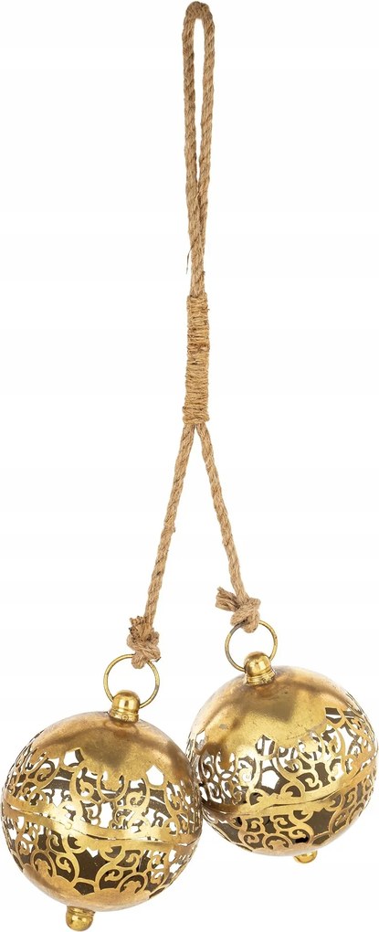 Kerti szélcsengő a kertbe fém lógó arany dekoráció gömbök