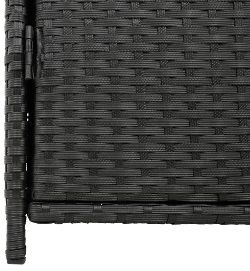 fekete polyrattan kerti tárolószekrény 55 x 59 x 80 cm