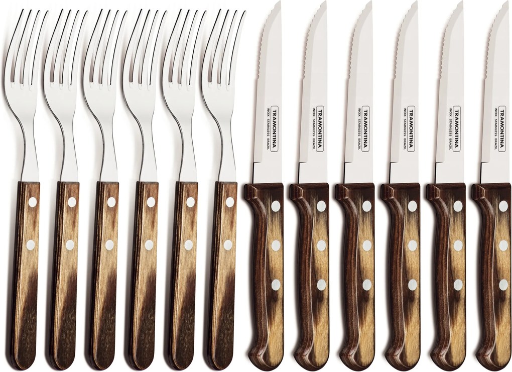 Tramontina Steak evőeszközök 12el. Gaucho Polywood