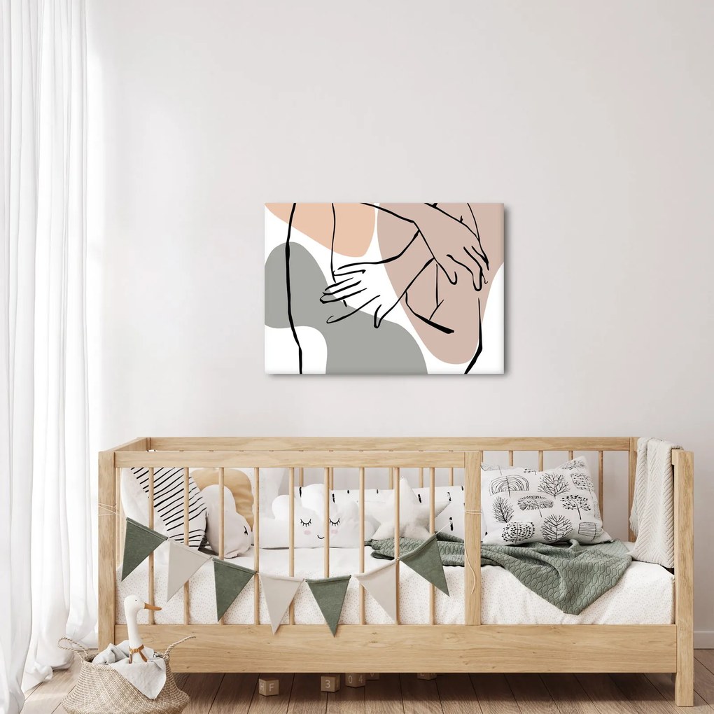 Kép - Női test vonal művészet N⁰2 (70x50 cm)