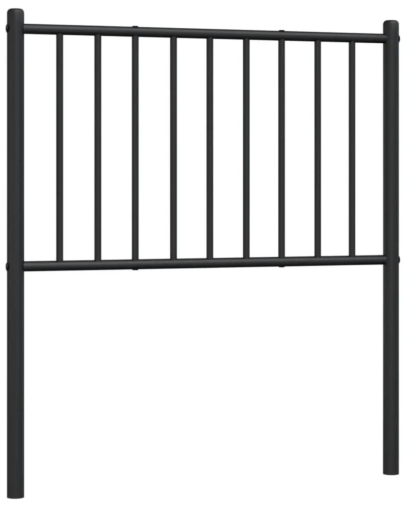 fekete fém fejtámla 75 cm