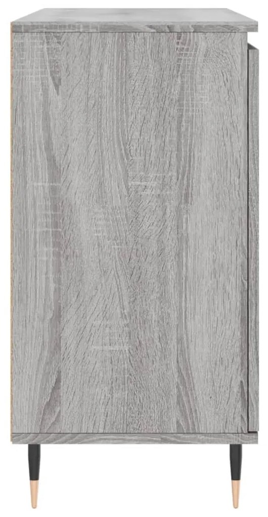 szürke sonoma színű szerelt fa tálalószekrény 101,5 x 35 x 70 cm