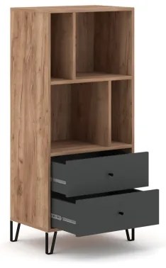 Komód SULA craft tölgy/fekete