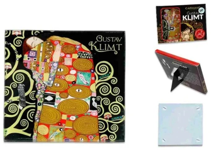 Üveg poháralátét - Klimt: Beteljesülés