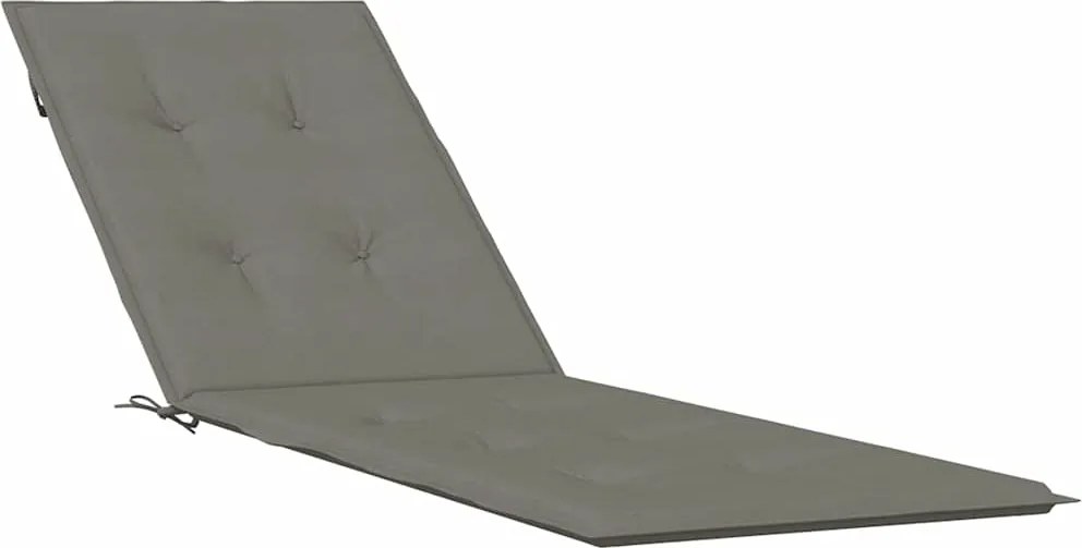 vidaXL melange sötétszürke szövet nyugágypárna (75+105) x 50 x 4 cm