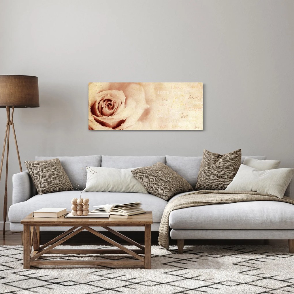 Kép - Rózsa virág szerelmeseknek (120x50 cm)
