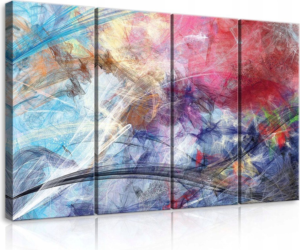 Vászonkép 120x80 Absztrakt modernizmus poliptych színek dinamika érzelmek textúra