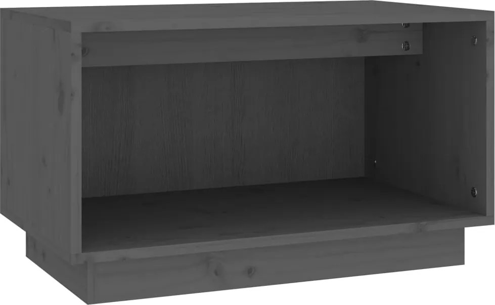 vidaXL szürke tömör fenyőfa TV-szekrény 60x35x35 cm