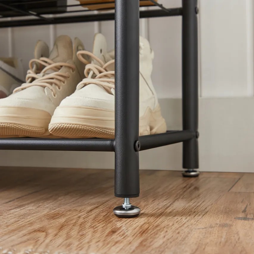 Fém előszobafal INDUSTRY 175 cm, fekete/szürkésbarna