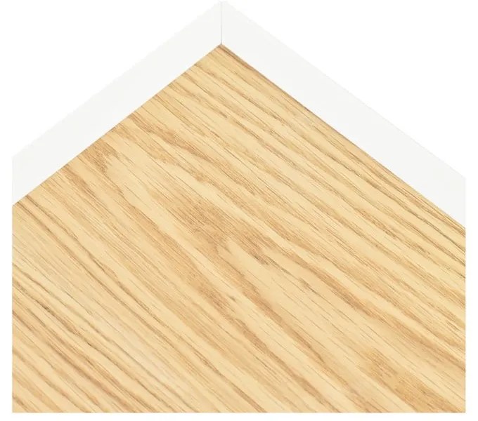 Fehér magas komód tölgyfa dekorral 95x120 cm Arista – Teulat