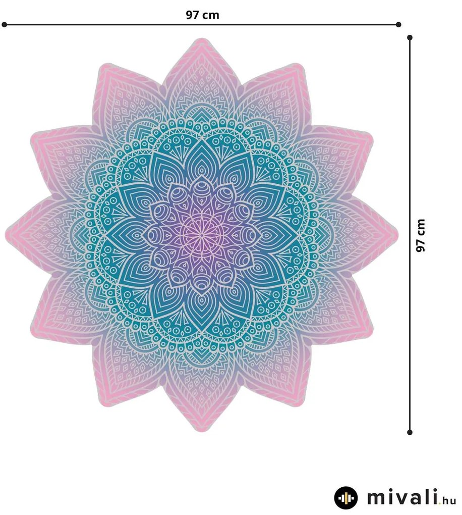 Falmatricák - Mandala rózsaszínes-kék