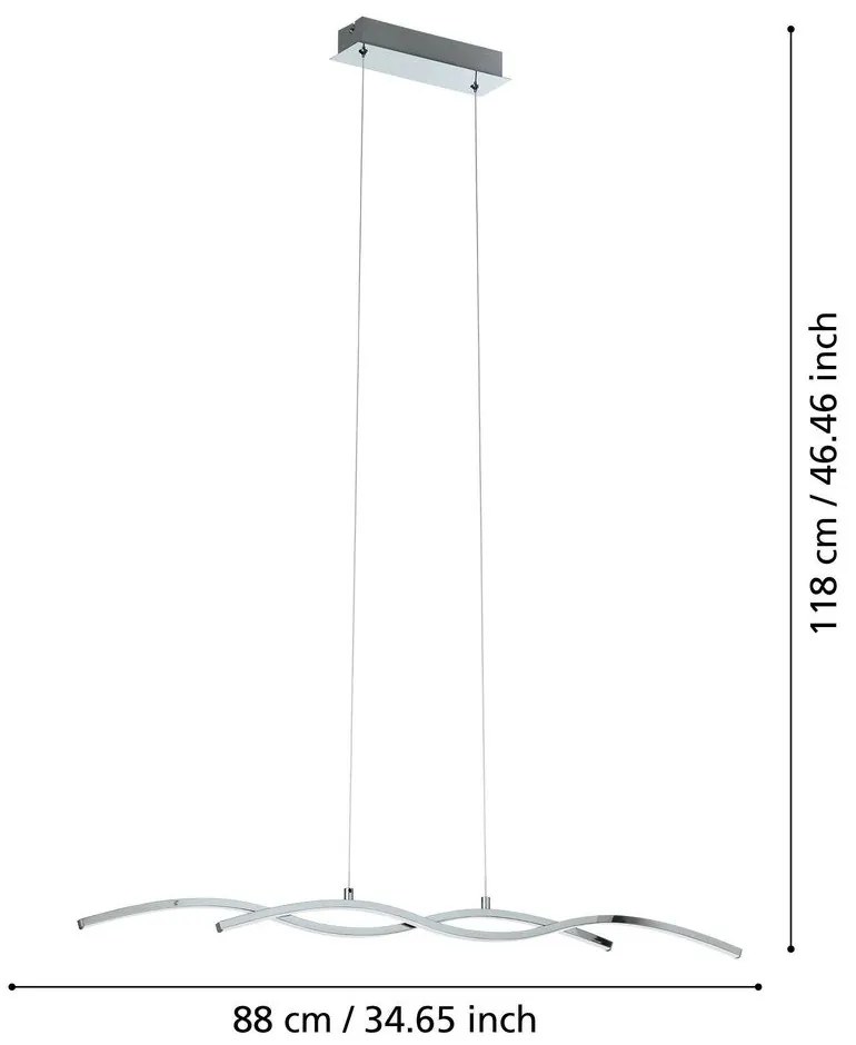 Ezüstszínű LED függőlámpa LASANA 2 – EGLO