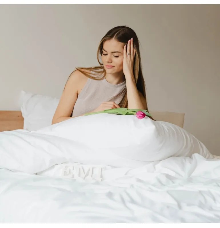 EMI fehér deluxe pamut ágyneműhuzat, Párna 45x65