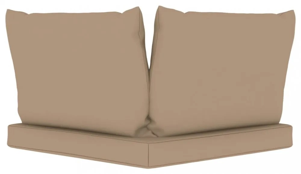 3 db tópszínű szövet raklapkanapé-párna