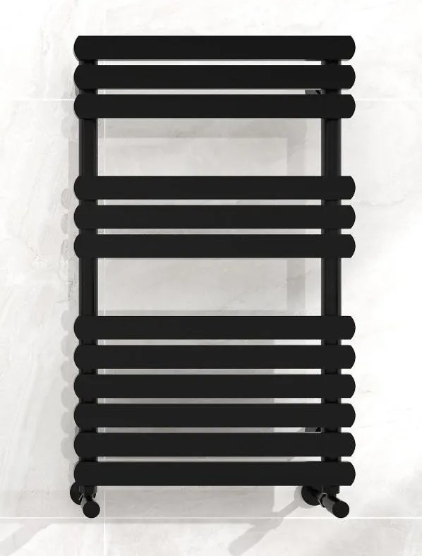 AREZZO design FLAT BLACK 800x500 törölközőszárítós radiátor AR-FB8050