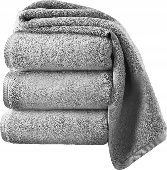 3 db Törölköző 500G Prémium Kéthurkos 70x140cm 500g Világosszürke Szett