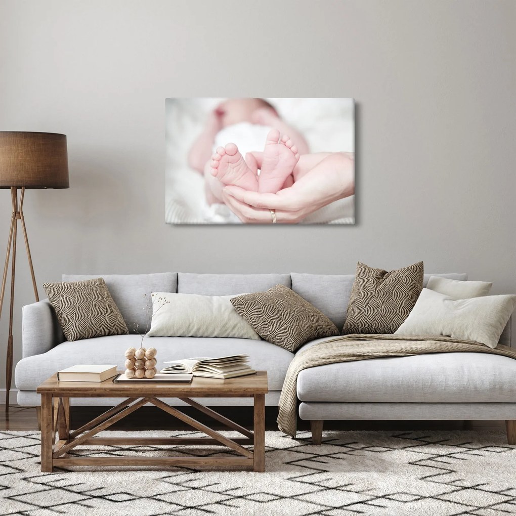 A baba lábának képe (90x60 cm)