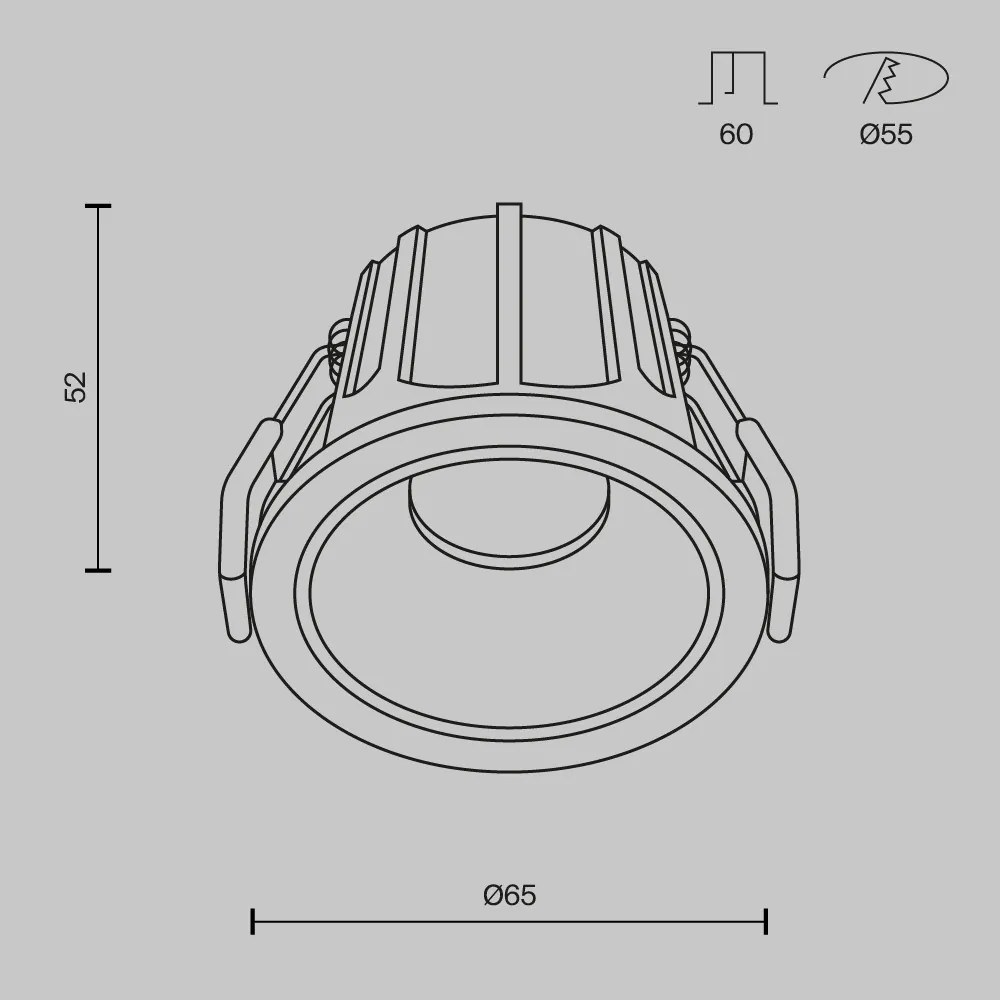 DL043-01-10W3K-RD-WB Alfa LED Alumínium Süllyesztett Lámpa Fehér Színű LED 10 W 3000 Kelvin 450 Lumen IP20