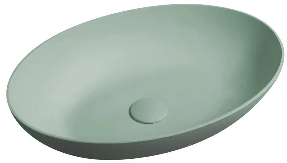 Sapho - FORMIGO ráültethető mosdó 60x40 cm beton/zöld