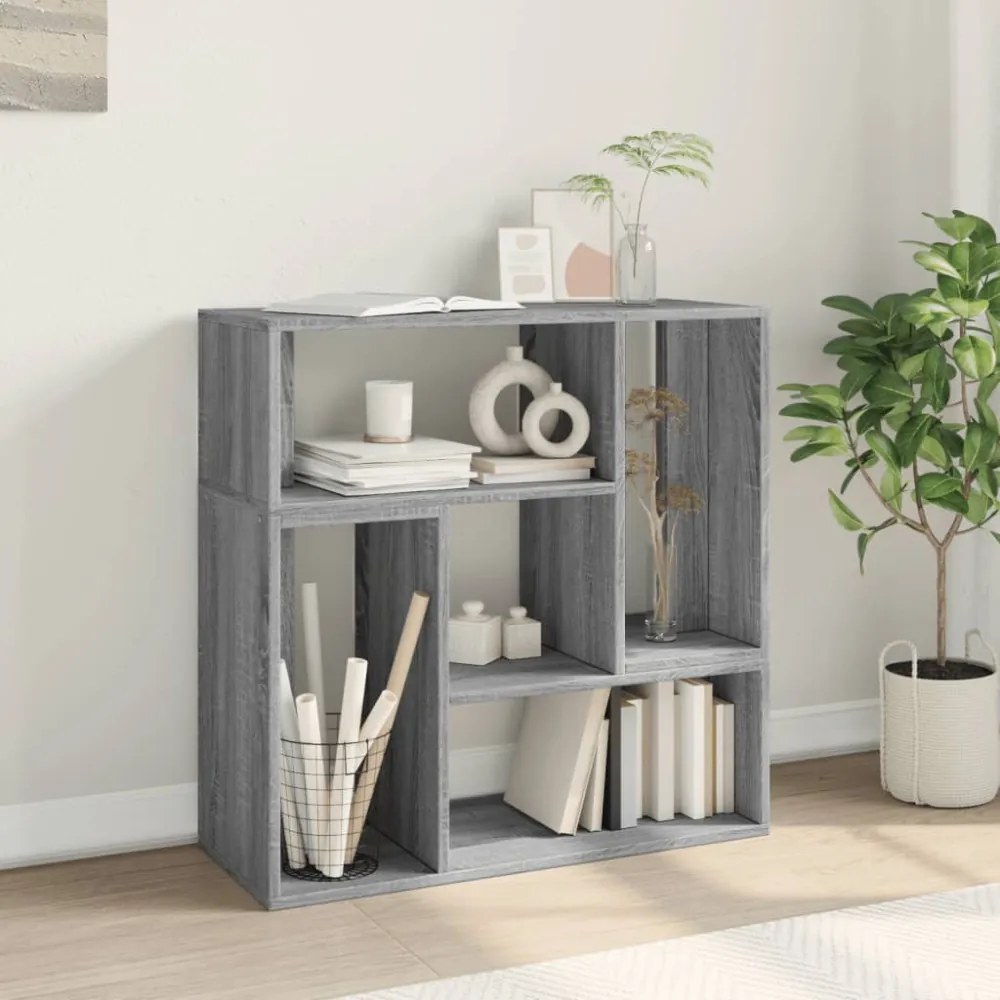 2 db szürke sonoma szerelt fa fali TV-szekrény 75 x 30 x 50 cm