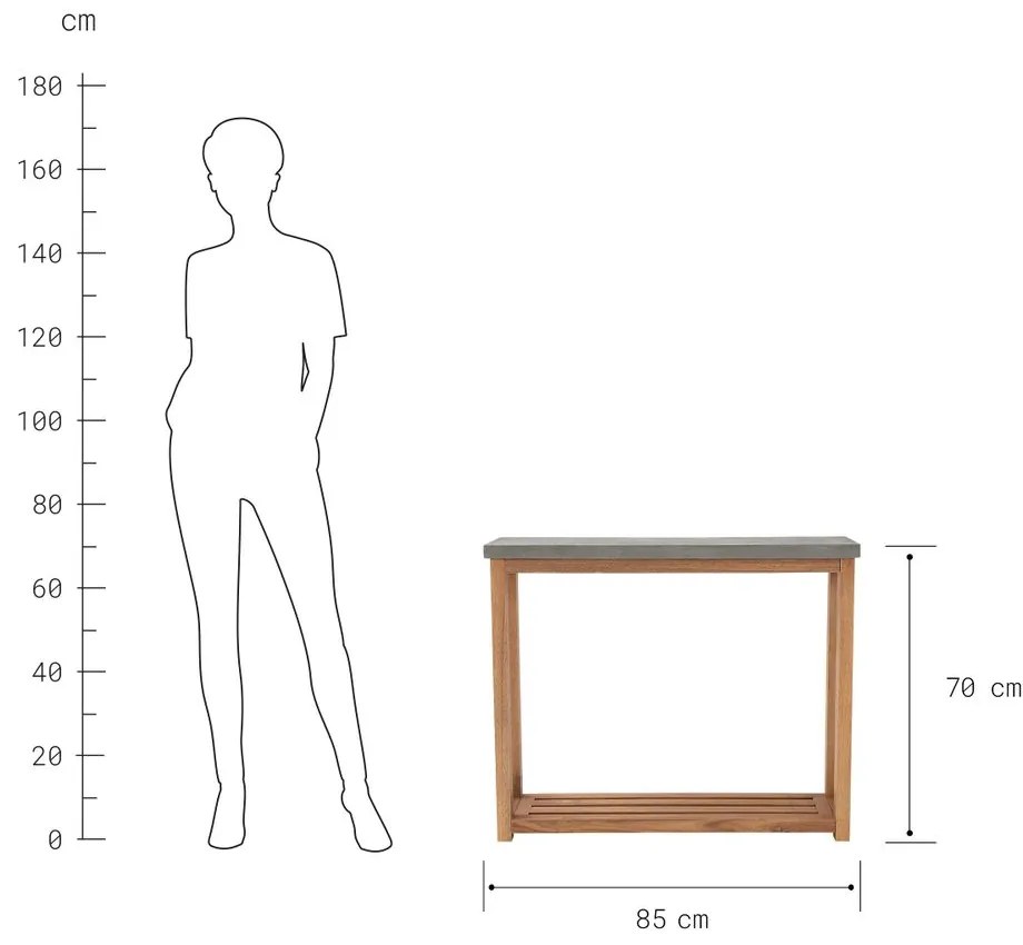 CONCRETE konzol asztal