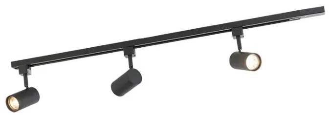 Okos fekete sínrendszer 3 WiFi GU10-es lámpával, 1 fázisú - Iconic Jeana