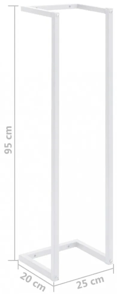 fehér acél törölközőtartó 25 x 20 x 95 cm