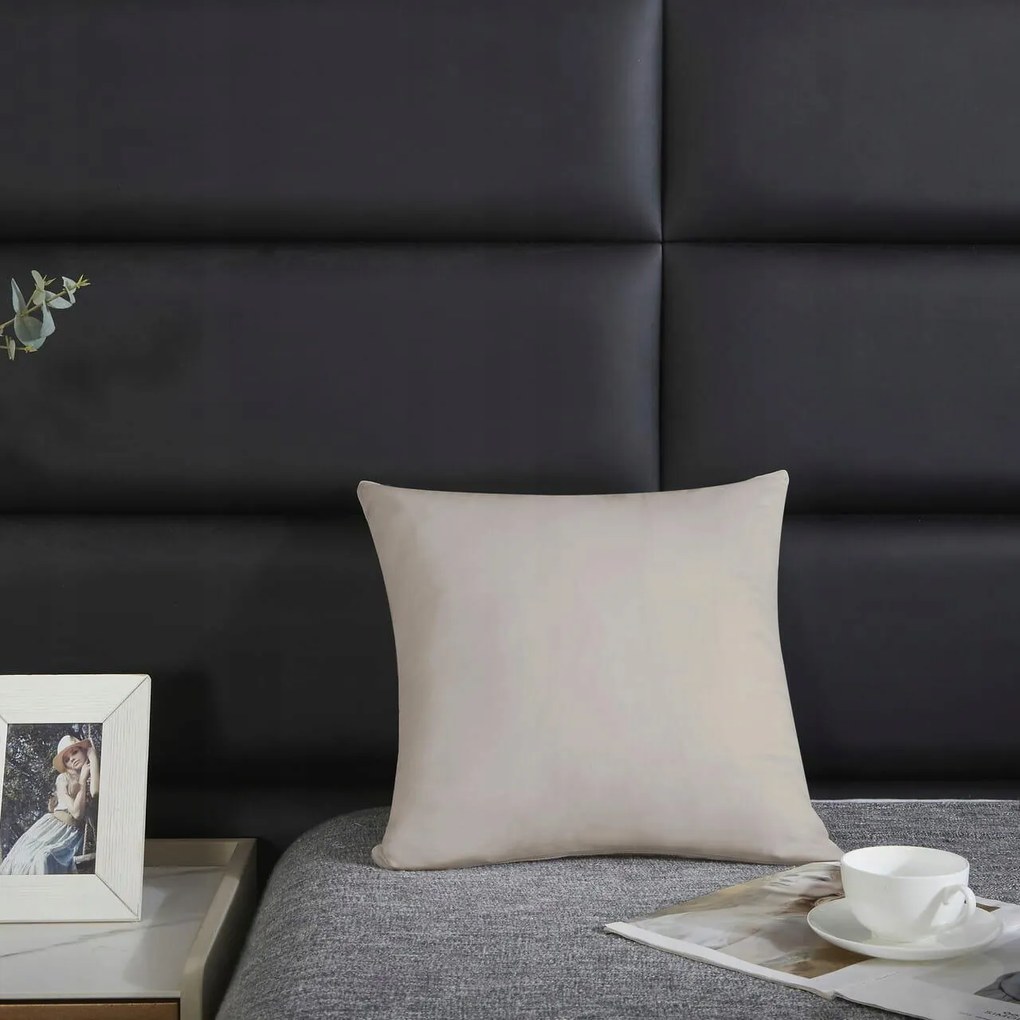 Szatén párnahuzat 40x40 bézs, egyszínű