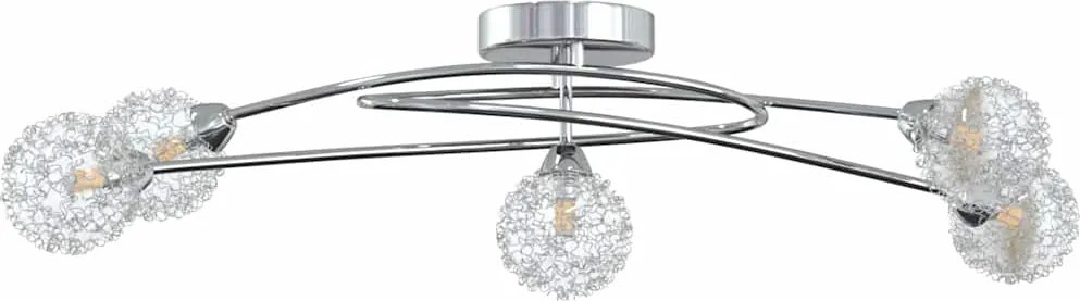 vidaXL mennyezeti lámpa dróthálós burákkal 5 db G9 LED-lámpával
