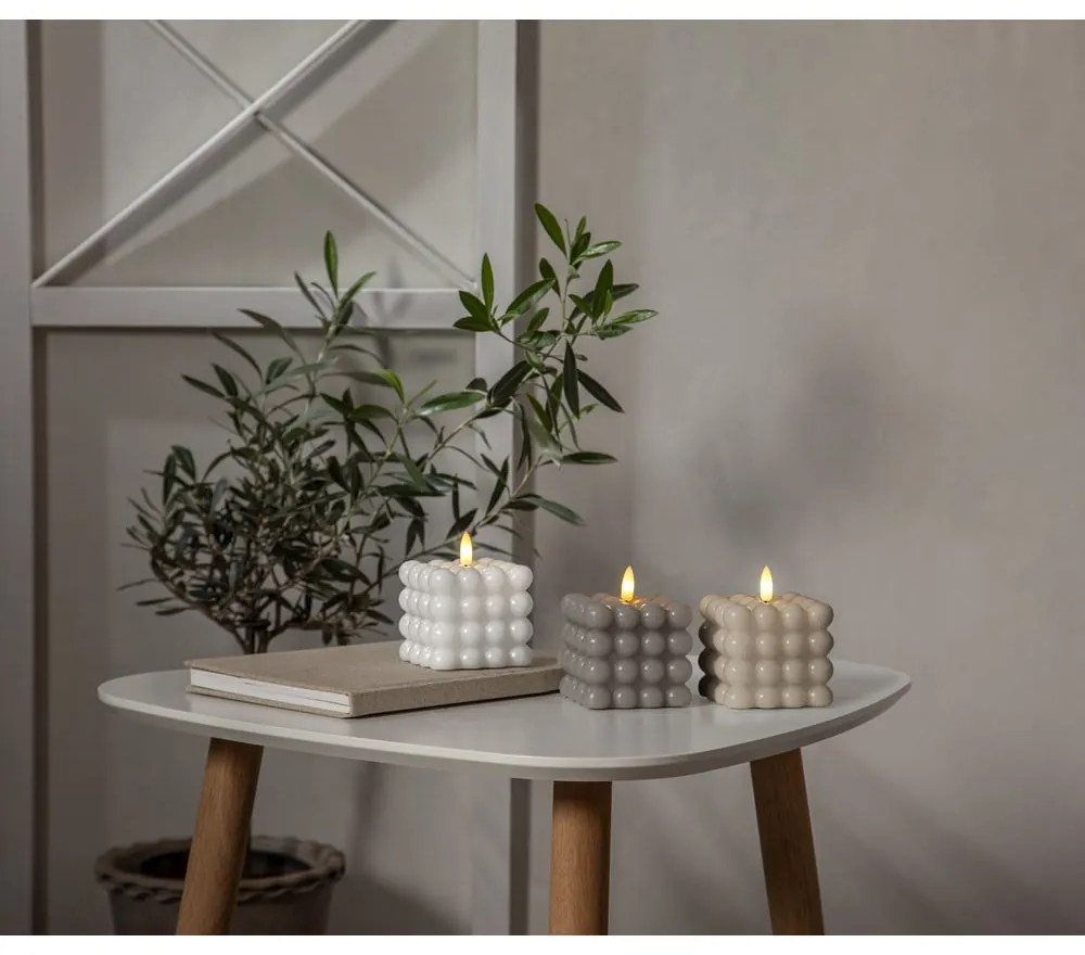 Flamme Dot fehér LED viaszgyertya, magasság 9,5 cm - Star Trading