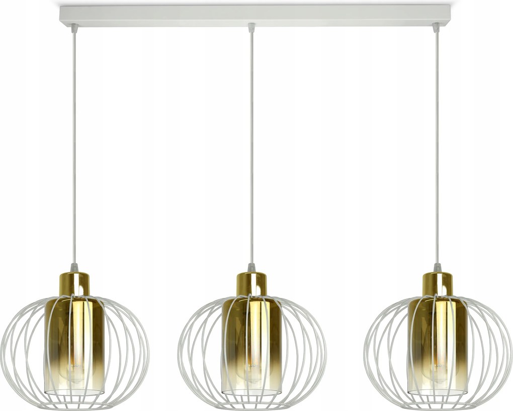 Glamour stílusú függőlámpa fehér arany réz