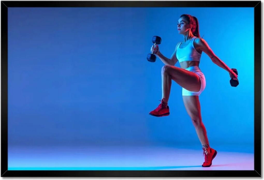 Poszterek keretben 60x40 Gyakorlatok súlyzókkal