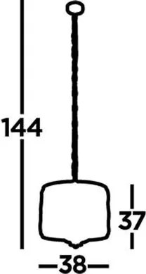 Függeszték Króm BIJOU SEARCHLIGHT 6583-3CC