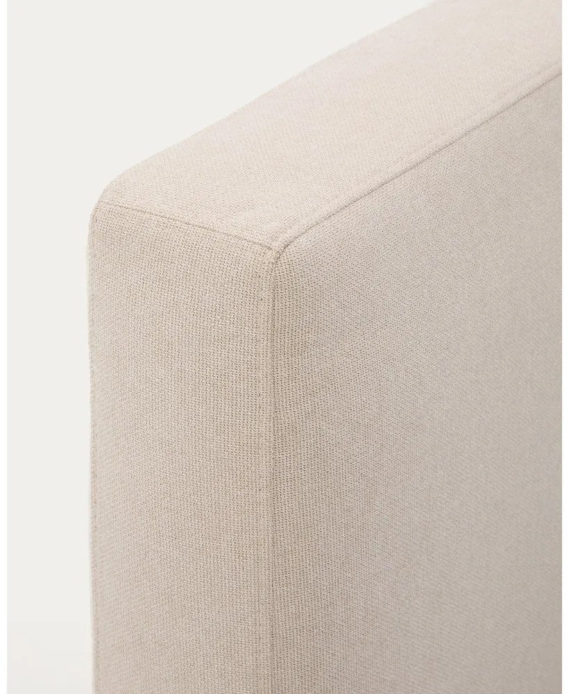 Bézs kárpitozott egyszemélyes ágy ágyrács nélkül 90x200 cm Blok – Kave Home