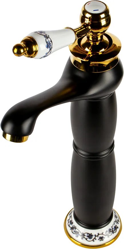 Izmir || Black &amp; Gold magasított retro mosdó csaptelep