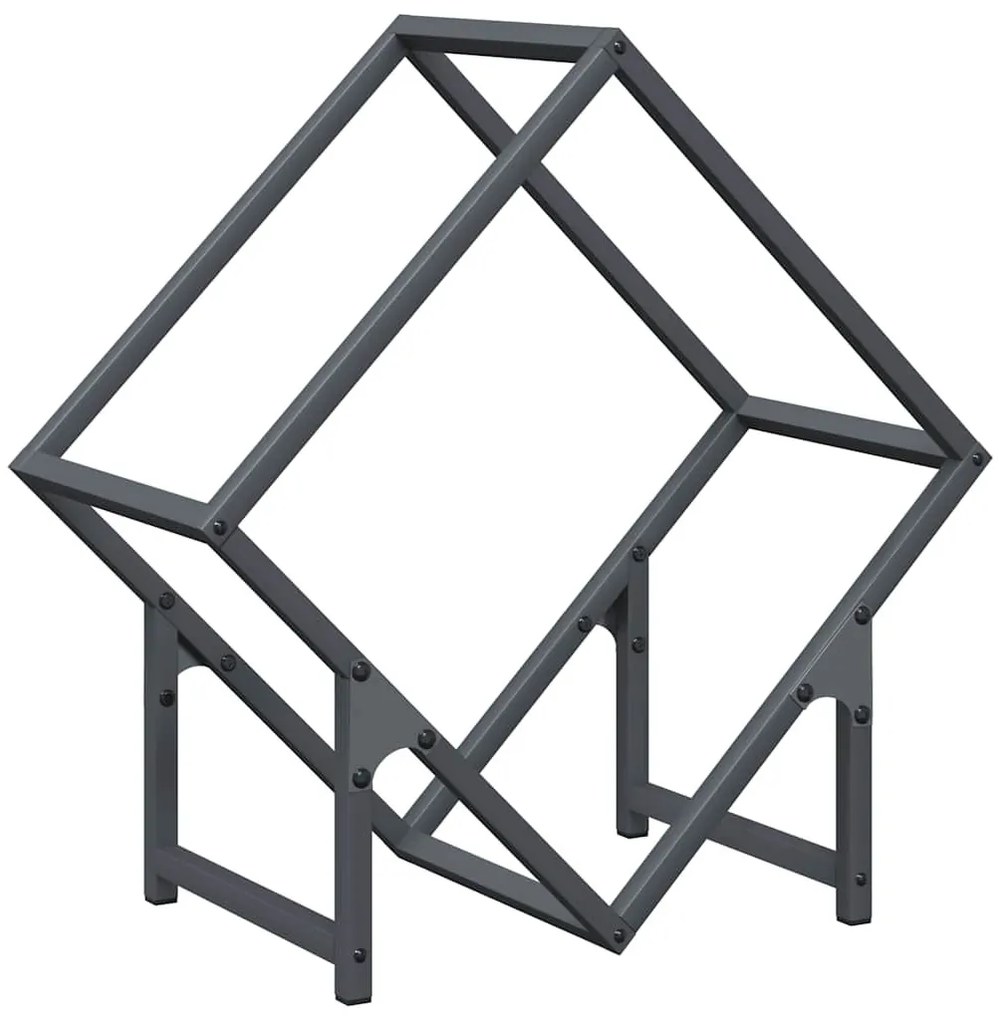 antracitszürke hidegen hengerelt acél tűzifatároló 50x25x50 cm