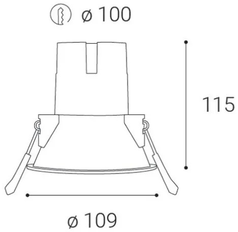 LED2-LED Fürdőszobai lámpa ZERO LED/10W/230V 3000K CRI 95 IP43 fekete á.10,9cm