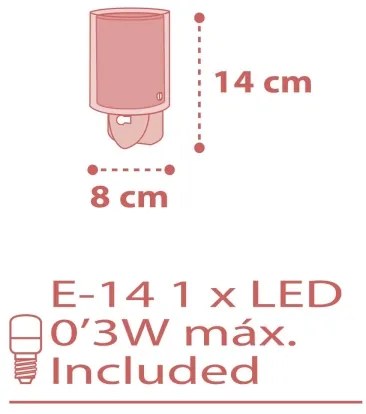 Dalber 41005S - LED Kis Konnektoros lámpa DOTS 1xE14/0,5W/230V