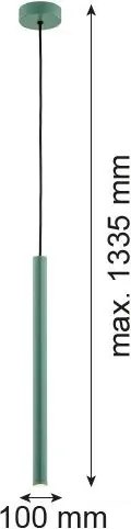 ARGON 8333 RIO Hengeres Függesztett Lámpa Zöld LED IP20